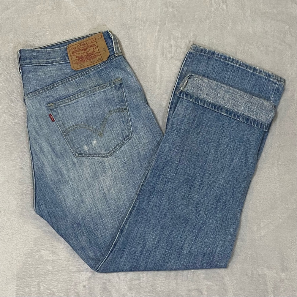 Levi's 501 Men's Denim Blue Jeans Button Fly 36W 30L